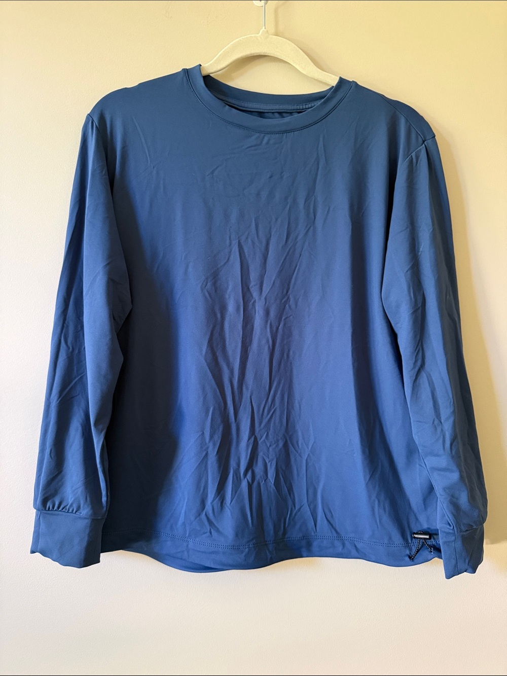 Everyday Long-Sleeve Crewneck Tee in Slate Blue